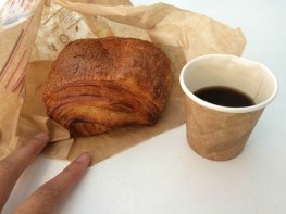 Blé Sucré is the best bakery that I have found so far in Paris. It's pretty highly rated on Yelp and it's a popular tourist spot in my district for very obvious reasons! This pain au chocolat (chocolate croissant) is super flaky and tasty and perfect. Filled with nutella. Pair it with a coffee and it's MAGIC!